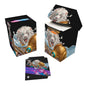 A black and white tiger-themed Deck Box for Magic: The Gathering. Brand: Ultra PRO, Item: Foundations Ajani 100+ DECK BOX® Light.