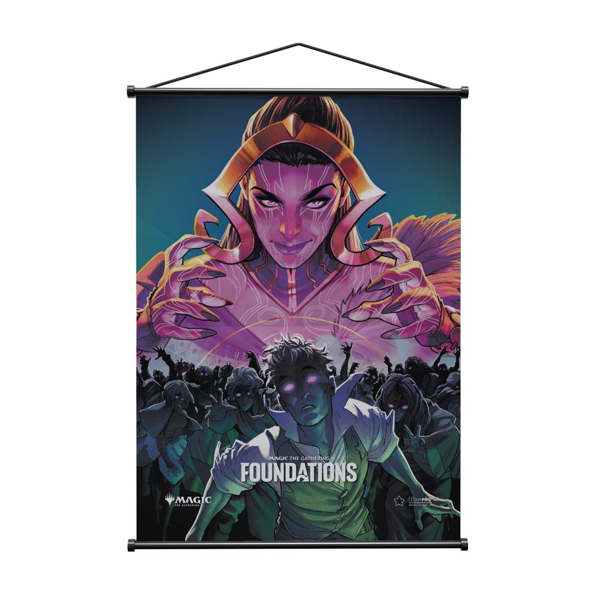 A Magic: The Gathering Liliana Foundations Wall Scroll. Brand: Ultra PRO, Item: Foundations Liliana Wall Scroll.