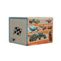 A beige and orange Aetherdrift Finish Line Bundle Key Art Premium ALCOVE® Edge DECK BOX® for Magic: The Gathering. Brand: Ultra PRO, Item: Aetherdrift Finish Line Bundle Key Art Premium ALCOVE® Edge DECK BOX®