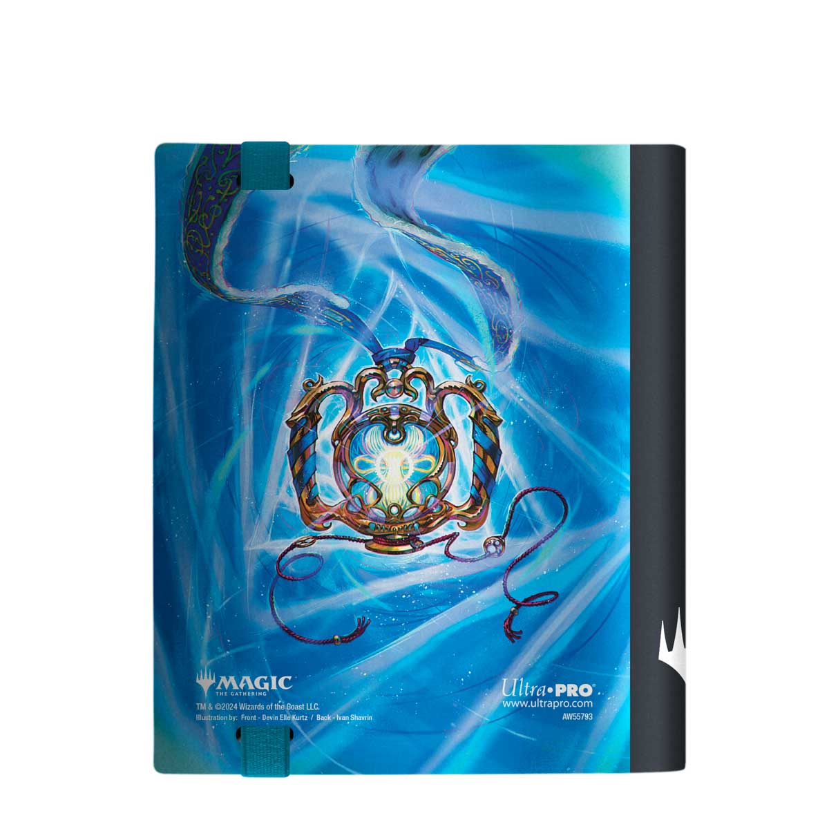 A blue Aetherdrift Chandra 4-Pocket PRO-BINDER for Magic: The Gathering. Brand: Ultra PRO, Item: Aetherdrift Chandra 4-Pocket PRO-BINDER