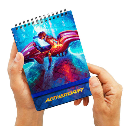 A blue Aetherdrift Chandra Spiral Life Pad for Magic: The Gathering. Brand: Aetherdrift, Item: Chandra Spiral Life Pad.
