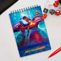 A blue Aetherdrift Chandra Spiral Life Pad for Magic: The Gathering by Ultra PRO. Features a vibrant artwork of Chandra Nalaar riding a vehicle.