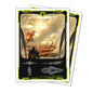 A colorful illustration of a futuristic landscape with a warrior overlooking a field of alien plants and structures. The card features a neon green border and holographic accents. Brand: Ultra PRO, Item: Edge of Eternities Adagia, Windswept Bastion 105ct APEX DECK PROTECTOR® Sleeves for Magic: The Gathering