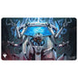 A white and blue robotic creature on a playmat. Brand: Ultra PRO, Item: Edge of Eternities Commander Deck: Counter Intelligence Playmat for Magic: The Gathering