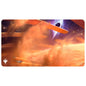A vibrant playmat featuring the Edge of Eternities Adagia artwork from Magic: The Gathering, with spaceships flying towards a black hole. Brand: Ultra PRO, Item: Edge of Eternities Adagia, Windswept Bastion Playmat.