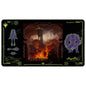 A black playmat featuring the "Edge of Eternities Kavaron, Memorial World" artwork from Magic: The Gathering. Brand: Ultra PRO, Item: Edge of Eternities Kavaron, Memorial World HOLOFOIL® Playmat for Magic: The Gathering
