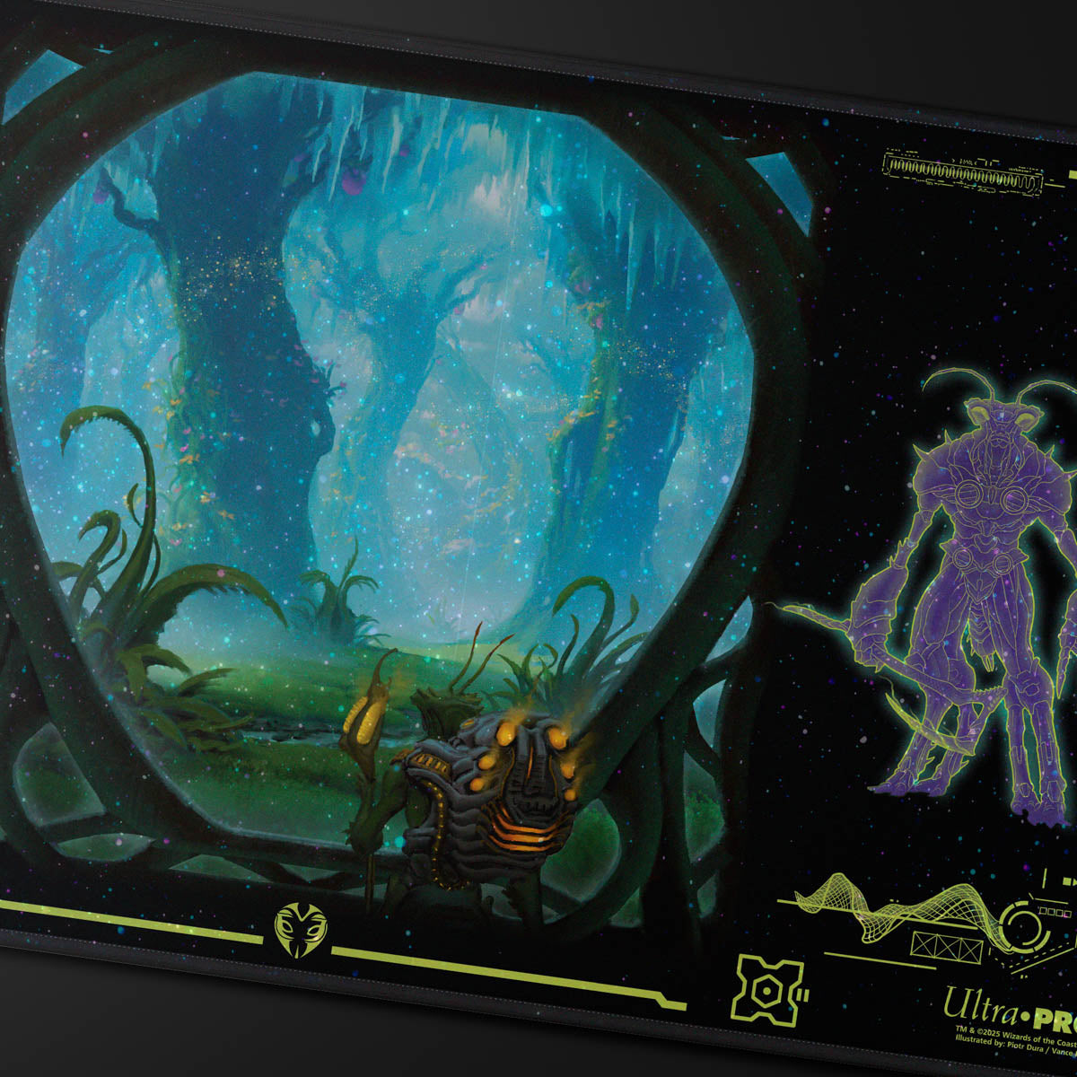 A Holofoil Playmat featuring the Edge of Eternities Evendo, Waking Haven art for Magic: The Gathering. Brand: Ultra PRO.
