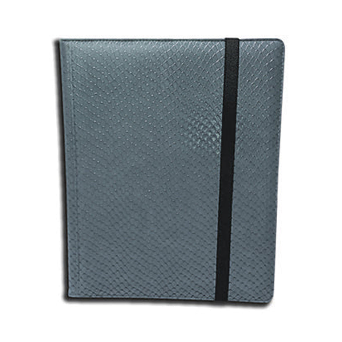 A Grey Dragon Hide 9 Pocket Binder. Brand: Legion Supplies, Item: 9 Pocket Dragon Hide Grey Binder.