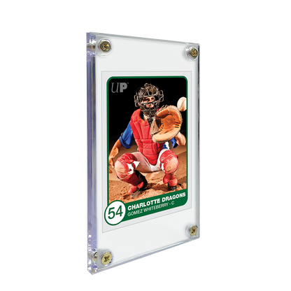 A clear 1/4" Screwdown Non-Recessed Holder for trading cards. Brand: Unknown, Item: 1/4" Screwdown Non-Recessed Holder.