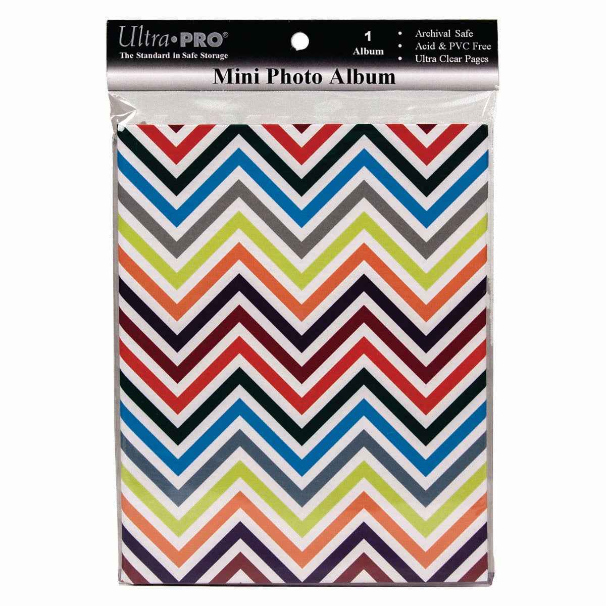 A Chevron Rainbow Mini Photo Album for 4" x 6" Prints. Brand: Ultra PRO, Item: Mini Photo Album.