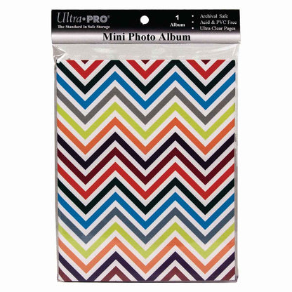 A Chevron Rainbow Mini Photo Album for 4" x 6" Prints. Brand: Ultra PRO, Item: Mini Photo Album.