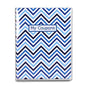 A blue chevron patterned 4-pocket coupon organizer portfolio. Brand: Ultra PRO, Item: 4-Pocket Chevron Blue Coupon Organizer Portfolio.