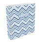 A blue chevron 3-ring coupon organizer. Brand: Ultra PRO, Item: 3-Ring Chevron Blue Coupon Organizer.