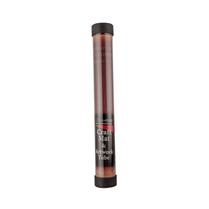 A clear plastic tube for storing craft mats and artwork. Brand: Ultra Pro, Item: Craft Mat & Artwork Tube.