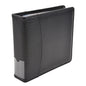 A black faux-crocodile textured 2-ring mini album. Brand: Ultra PRO, Item: 2-Ring Mini Album with Pages for 4" x 6" Prints.