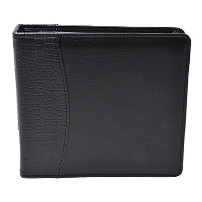 A black faux alligator skin and leather 2-ring mini album for 4" x 6" prints.