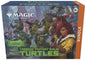 A sealed Magic: The Gathering Teenage Mutant Ninja Turtles Bundle box featuring the Turtles and allies in a city setting. Publisher: Magic: The Gathering, Game: Magic: The Gathering, Set: Teenage Mutant Ninja Turtles (TMNT)
