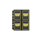 A black 8 pocket page protector for standard size cards. Brand: Dragon Shield, Item: 8 Pocket Pages - Non-Glare - Standard Size.