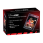 A black and red Ultra PRO Semi-Rigid Card Holders box with a baseball catcher card displayed. Brand: Ultra PRO, Item: 1/2" Lip Semi-Rigid Card Holders (200ct) for Standard Size Cards