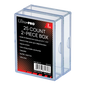 A clear 2-piece 25-count card storage box. Brand: Ultra PRO, Item: 2-Piece 25-Count Clear Card Storage Boxes (2ct)