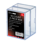 A clear 2-piece 50-count card box. Brand: Ultra PRO, Item: 2-Piece 50-Count Clear Card Boxes (2ct)