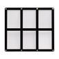 A black 6-card screwdown card holder. Brand: Ultra PRO, Item: 6-Card Black Frame Screwdown Holder.