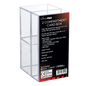 A clear 2-compartment card box. Brand: Ultra PRO, Item: 2-Piece 2-Compartment Clear Card Box