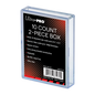 A clear 10-count 2-piece card storage box. Brand: Ultra PRO, Item: 2-Piece Clear 10 Card Storage Box.