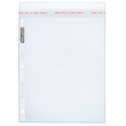 A clear Ultra PRO flexible comic page protector. Brand: Ultra PRO, Item: Flexible Current and Silver Age Size Comic Pages (100ct).