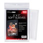 A clear Ultra PRO 5" x 7" Soft Sleeves (100ct) for photos and postcards.