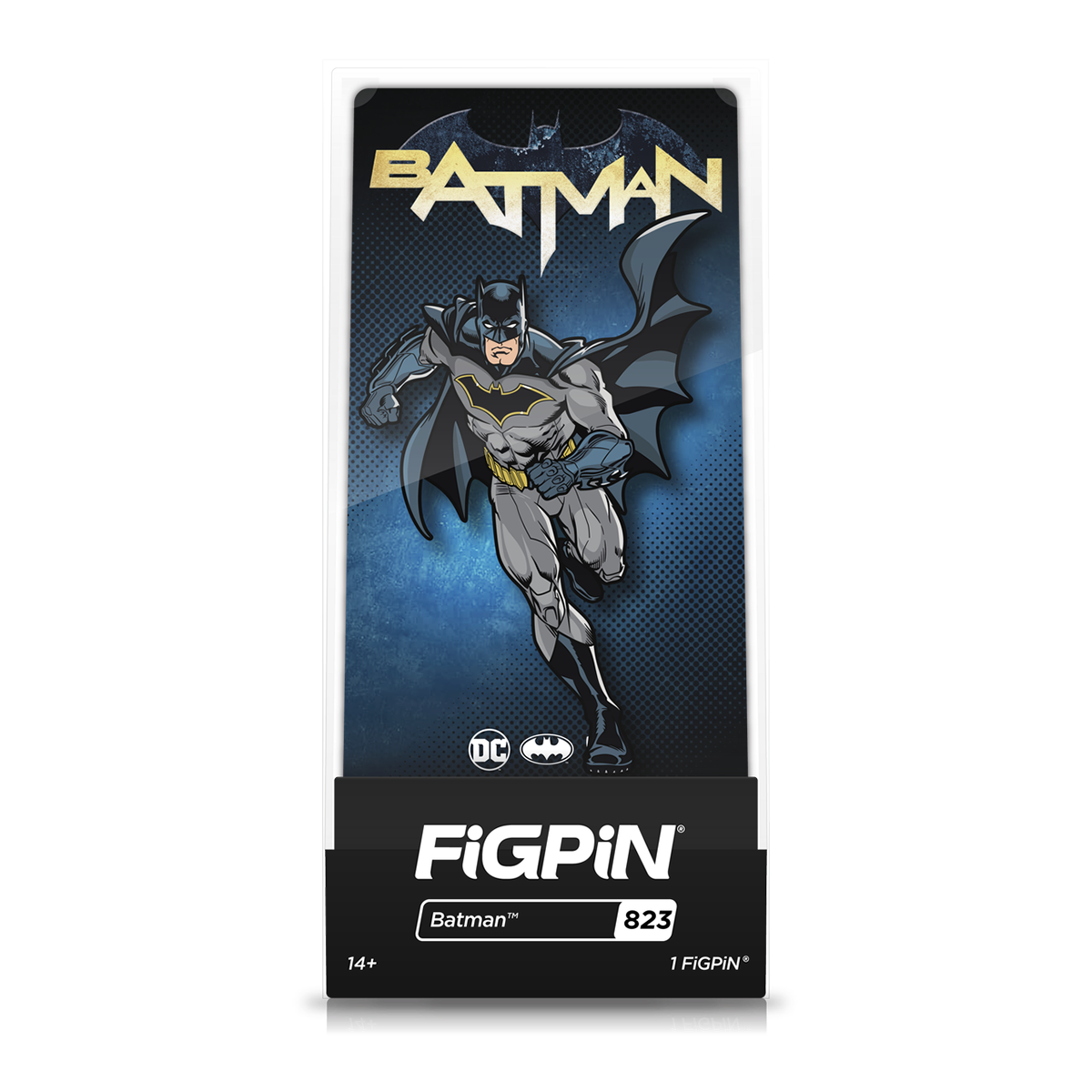 A Batman FiGPiN collectible. Item: Batman 2.