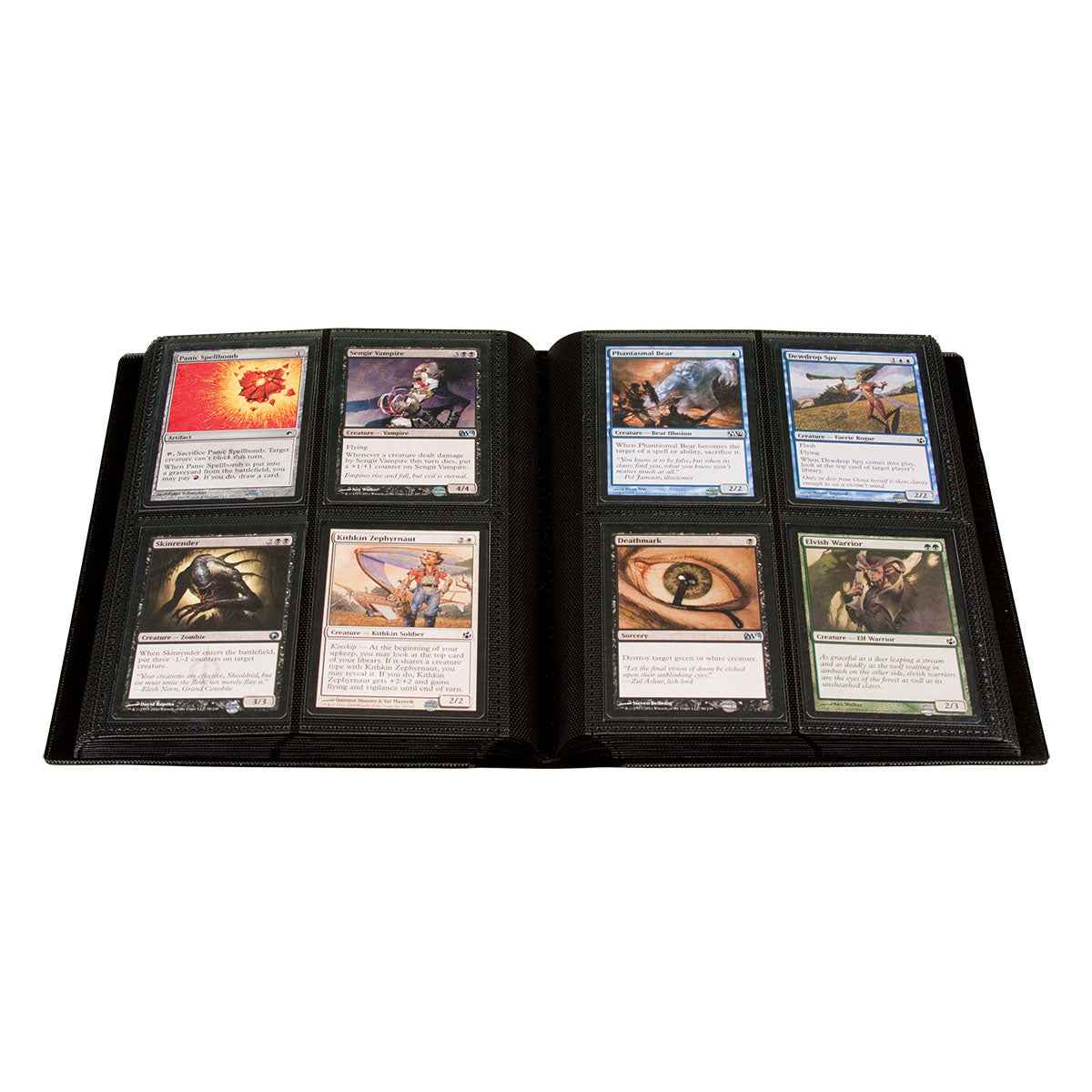 A Black 4-Pocket PRO-BINDER® Trading Card Album. Holds up to 80 cards.
