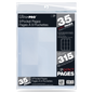 A clear 9-Pocket Page for Standard Size Cards. Brand: Ultra PRO, Item: 9-Pocket Page for Standard Size Cards (35ct).
