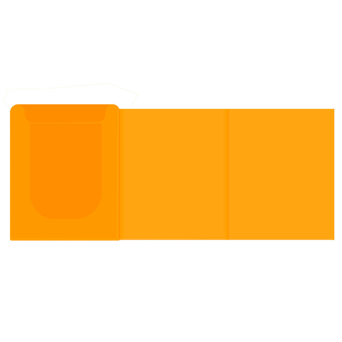 A bright orange comic book bag and board set. Brand: CGC, Item: Signature Series Comics Bags and Boards.