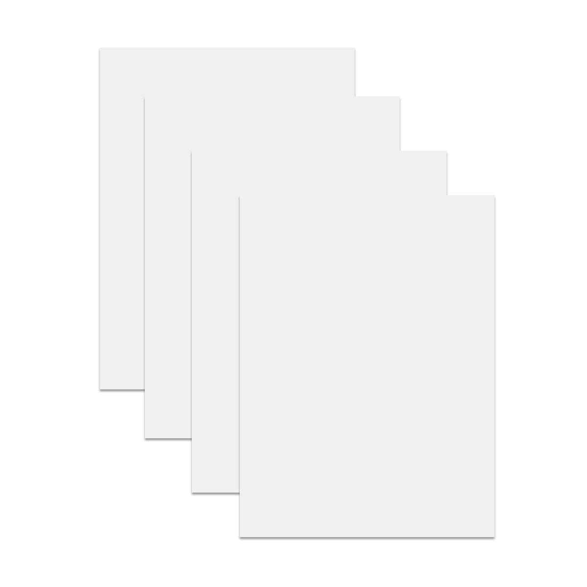 A stack of four white CGC Signature Series Magazine Bags and Boards. Brand: CGC, Item: Signature Series Magazine Bags and Boards.