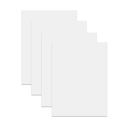 A stack of four white CGC Signature Series Magazine Bags and Boards. Brand: CGC, Item: Signature Series Magazine Bags and Boards.