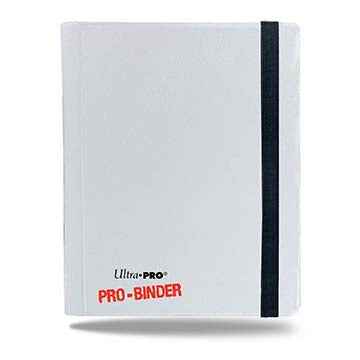 A White 4-Pocket PRO-BINDER. Brand: Ultra PRO, Item: 4-Pocket White PRO-BINDER