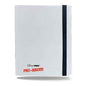 A White 4-Pocket PRO-BINDER. Brand: Ultra PRO, Item: 4-Pocket White PRO-BINDER
