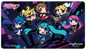 A colorful Chibi Hatsune Miku and friends gaming playmat mousepad. Brand: Ultra PRO, Item: Chibis Standard Gaming Playmat Mousepad for Hatsune Miku.