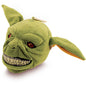 A green plush goblin head pouch. Brand: Ultra PRO, Item: Goblin Gamer Pouch for Pathfinder Adventure Card Game.