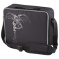 A black Ultra PRO Deluxe Gaming Case with a silver dragon design and silver trim.