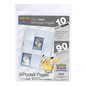 A clear Ultra PRO 9-Pocket Pages. Brand: Ultra PRO, Item: 9-Pocket 11-Hole Punch Pages (10ct) for Pokémon.