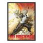 A white and silver Genos Standard DECK PROTECTOR® Sleeves (65ct) for One-Punch Man. Brand: Ultra PRO, Item: Genos Standard DECK PROTECTOR® Sleeves (65ct) for One-Punch Man.