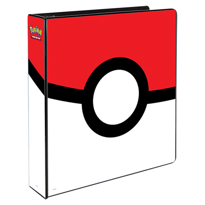 A red and white Poké Ball 3-Ring Album. Brand: Pokemon, Item: 2" Poké Ball 3-Ring Album for Pokemon