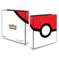 A white and red Poké Ball 2-inch 3-ring album. Brand: Ultra PRO, Item: 2" Poké Ball 3-Ring Album for Pokémon