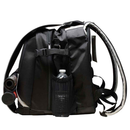 A Black Citadel Backpack with Silver Trim. Brand: nan, Item: nan.