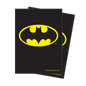 A black Batman logo Standard DECK PROTECTOR® Sleeves (65ct). Brand: Ultra PRO, Item: Batman Standard DECK PROTECTOR® Sleeves (65ct) for Justice League