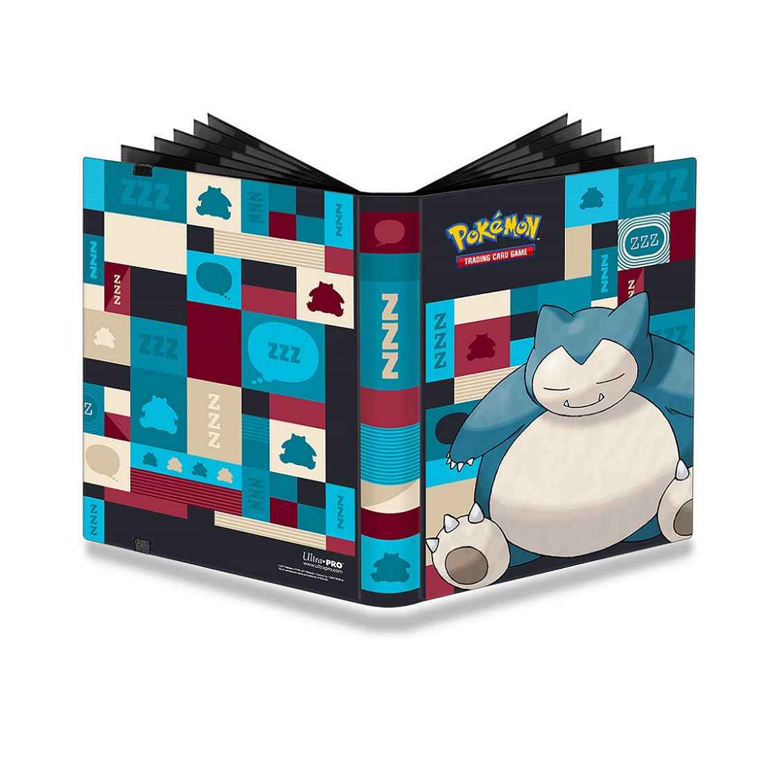 A blue and patterned Snorlax 9-Pocket PRO-BINDER. Brand: Ultra PRO, Item: Snorlax 9-Pocket PRO-BINDER®