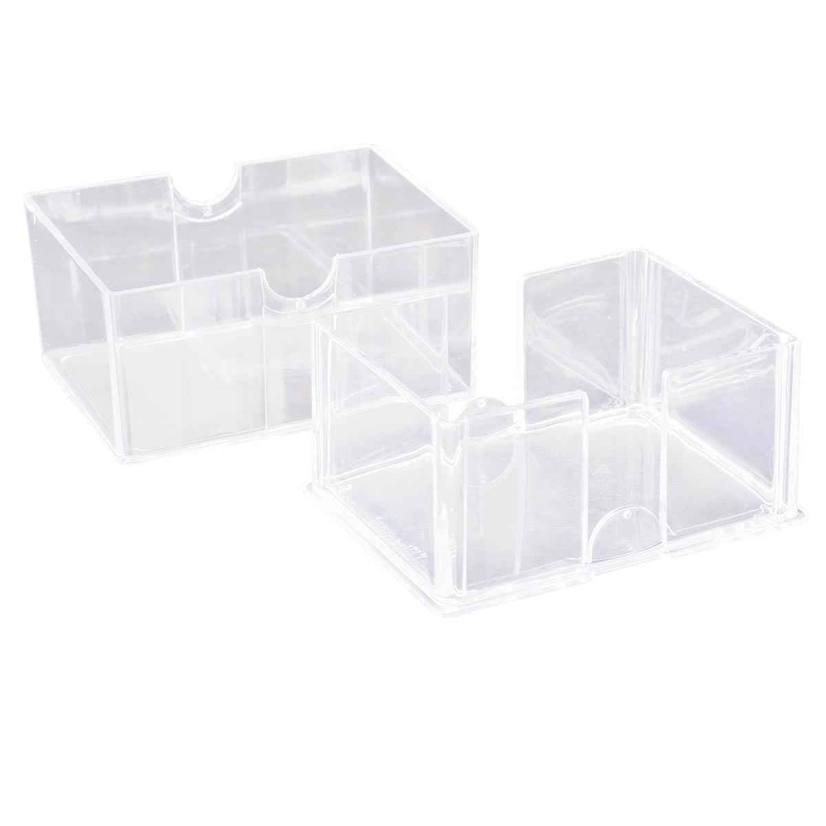 A clear acrylic 100+ card storage box. Brand: Diamond Corner, Item: 100+ Card Storage Box.