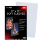 A clear 11" x 17" Soft Sleeves pack. Brand: Ultra PRO, Item: 11" x 17" Soft Sleeves (50ct).